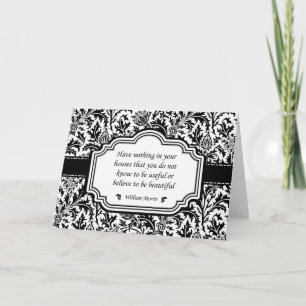 William Morris Famous Quotation Beautiful Homes Card
