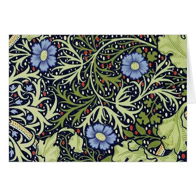 William Morris Fleur d'antiquité aux algues marine (Devant horizontal)