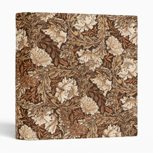 William Morris Floral, Chocolate Brown and Beige Binder