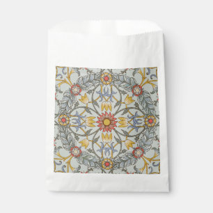 William Morris Floral Circle Flower Illustration Favour Bag