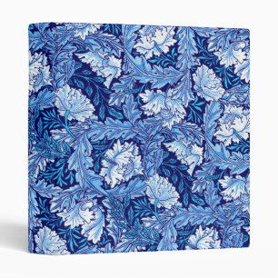 William Morris Floral, Cobalt Blue and White Binder