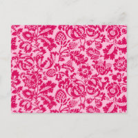 William Morris Floral Damask, Fuchsia and Pink 