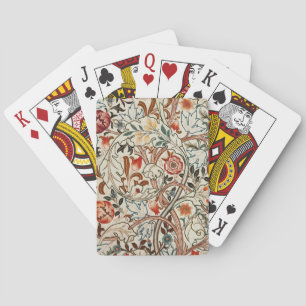 William Morris floral design playing cards
