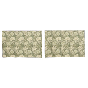 William Morris' Floral Elegance Gold & Green  Pillowcase