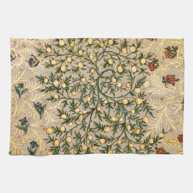 William Morris Floral Fruit Garden Flower Classic Kitchen Towel (Horizontal)