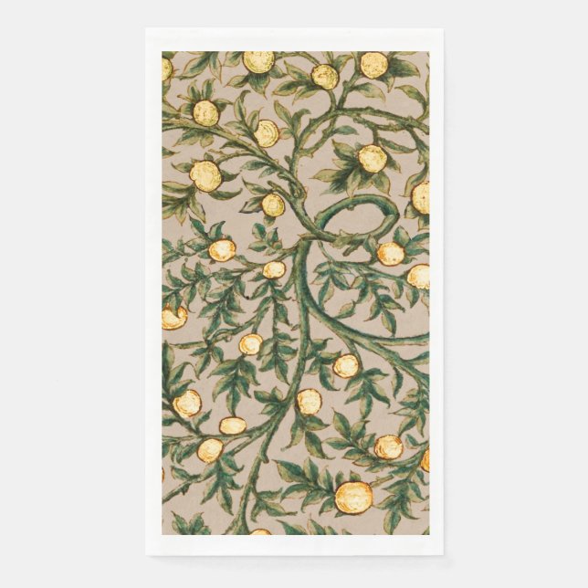 William Morris Floral Fruit Garden Flower Classic Napkin (Front)