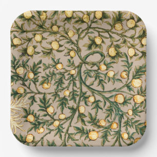 William Morris Floral Fruit Garden Flower Classic Paper Plate