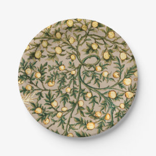 William Morris Floral Fruit Garden Flower Classic Paper Plate