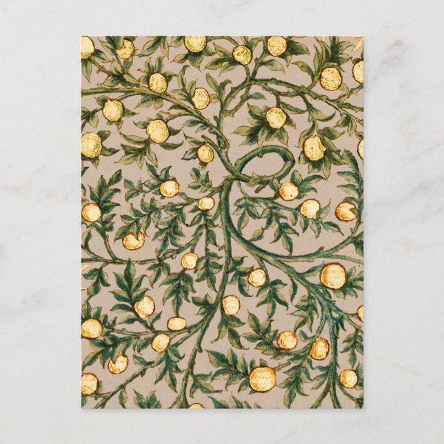 William Morris Floral Fruit Garden Flower Classic Postcard (Front)