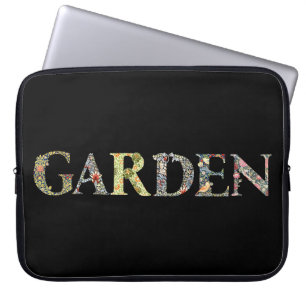 William Morris Floral Garden Motto and Frame Laptop Sleeve