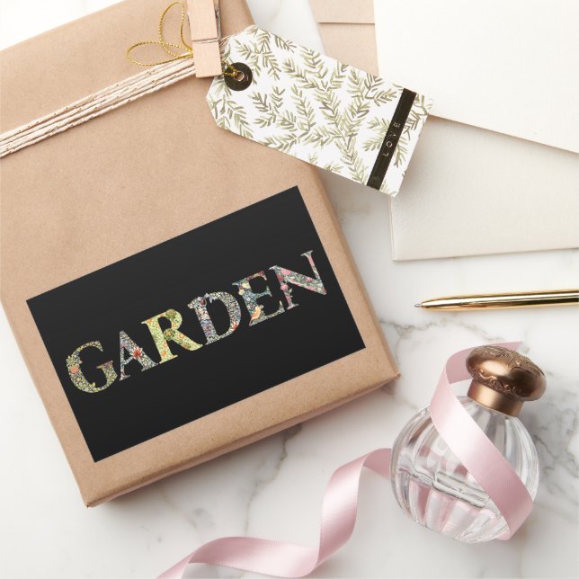 William Morris Floral Garden Motto and Frame Sticker (Gifting)