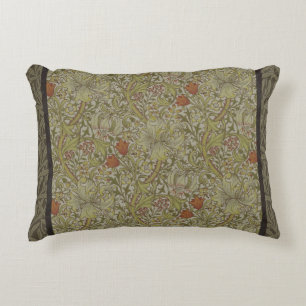 William Morris Floral lily willow art print design Accent Pillow