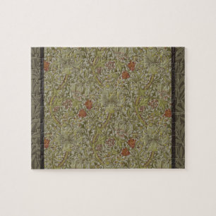 William Morris Floral lily willow art print design Jigsaw Puzzle