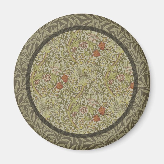 William Morris Floral lily willow art print design Magnet (Front)