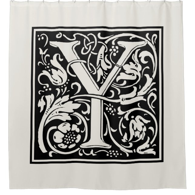 William Morris Floral Monogrammed Letter Y (Front)