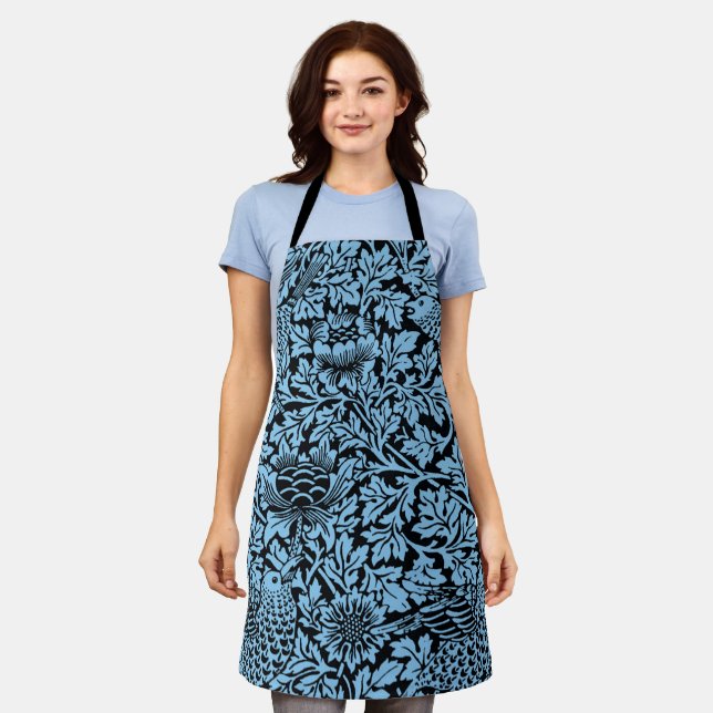 William Morris Floral Pattern Bird Anenome Apron (Worn)