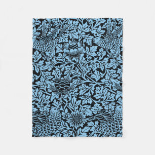 William Morris Floral Pattern Bird Anenome Fleece Blanket