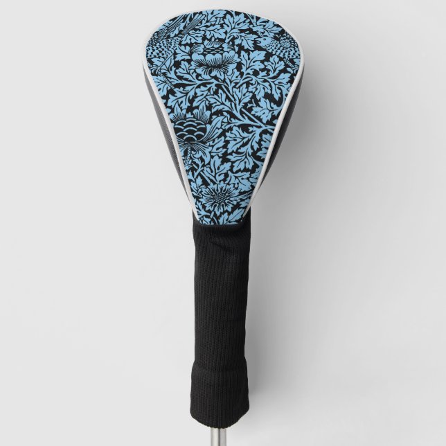 William Morris Floral Pattern Bird Anenome Golf Head Cover (Front)
