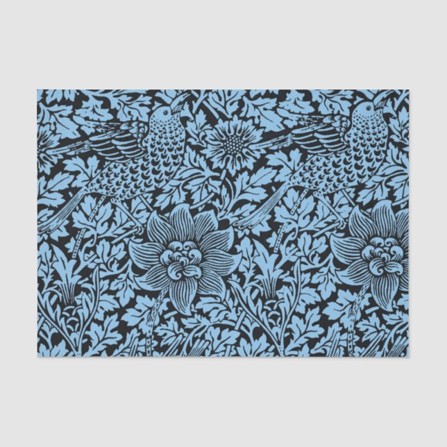 William Morris Floral Pattern Bird Anenome Tissue Paper (Front)