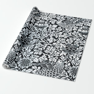 William Morris Floral Pattern Bird Anenome Wrapping Paper