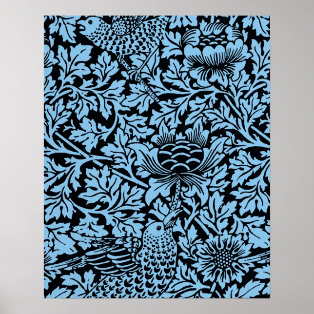 William Morris Floral Pattern Bird Flowers Poster (Front)