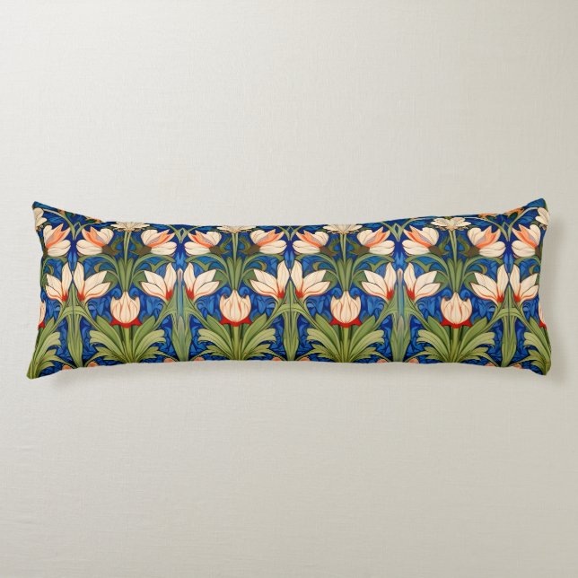 William Morris floral pattern Body Pillow (Front)