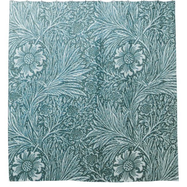 William Morris,floral,pattern,Green,metallic,silve (Front)
