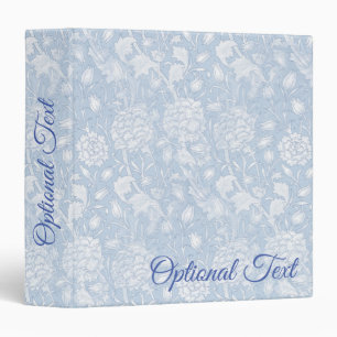 William Morris Floral Pattern in Blue Binder