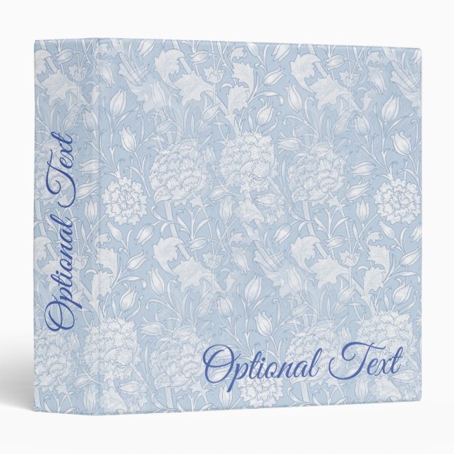 William Morris Floral Pattern in Blue Binder (Front/Spine)