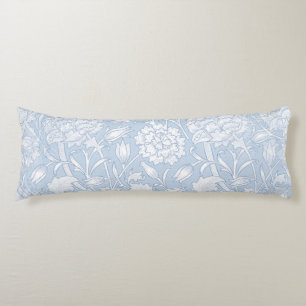 William Morris Floral Pattern in Blue Body Pillow