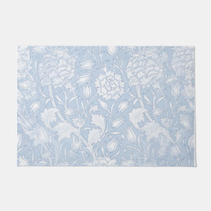 William Morris Floral Pattern in Blue  Doormat