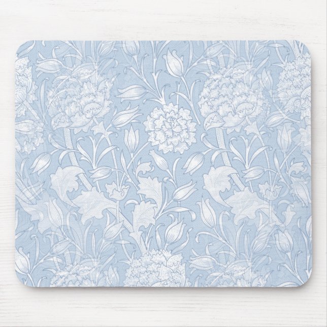 William Morris Floral Pattern in Blue Mouse Pad (Front)