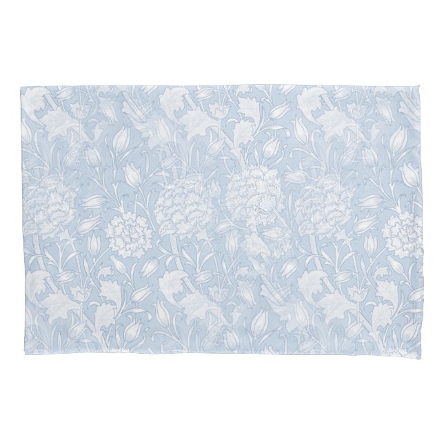 William Morris Floral Pattern in Blue Pillowcase (Front)