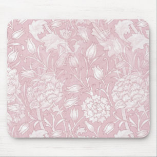 William Morris Floral Pattern in Pink Mouse Pad