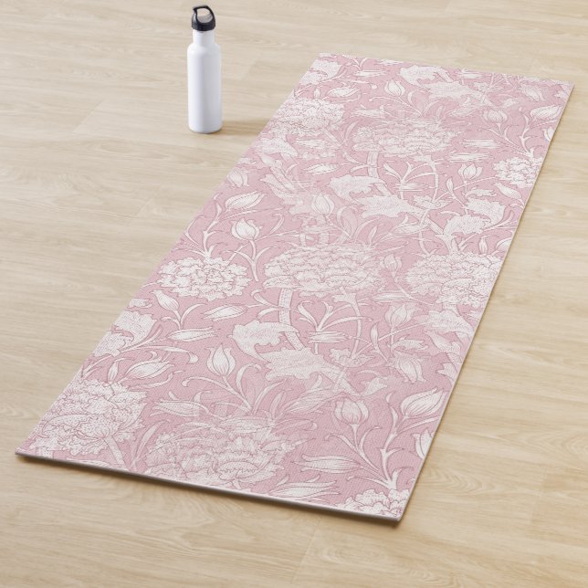 William Morris Floral Pattern in Pink  Yoga Mat (In Situ)