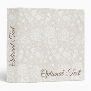 William Morris Floral Pattern in Sepia Binder