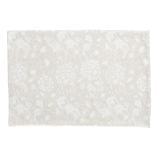 William Morris Floral Pattern in Sepia  Pillowcase (Front)