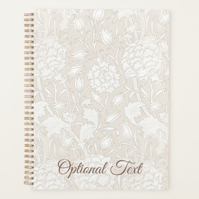 William Morris Floral Pattern in Sepia Planner (Front)