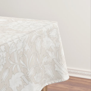William Morris Floral Pattern in Sepia Tablecloth