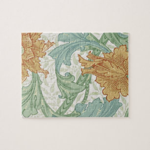 William Morris Floral Pattern Single Stem Jigsaw Puzzle