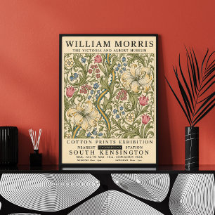 William Morris Floral Poster   Vintage Botanical