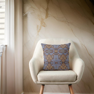 William * Morris Floral St James Blue Brown Peach Throw Pillow