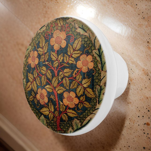 William * Morris  Floral Tree Wreath Ceramic Knob (Creator Uploaded)
