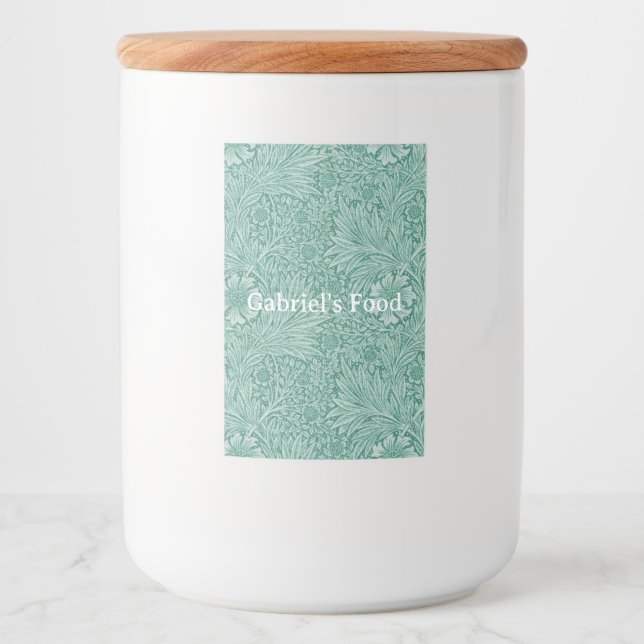 William Morris Floral Wallpaper Food Label (Front)