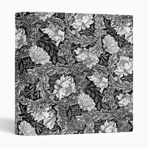 William Morris Floral, White & Grey / Grey Binder