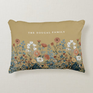 William Morris Floral Wildflower Vintage Family Accent Pillow