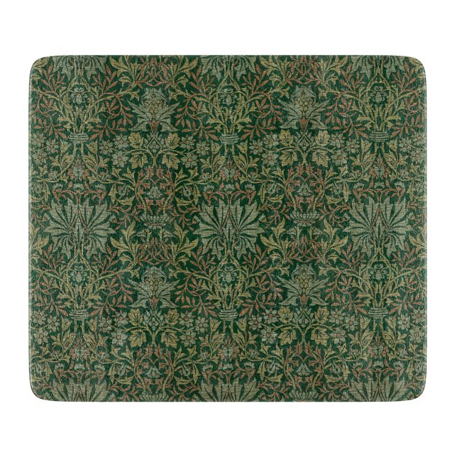 William Morris Flower Garden-Greens Cutting Board (Front)