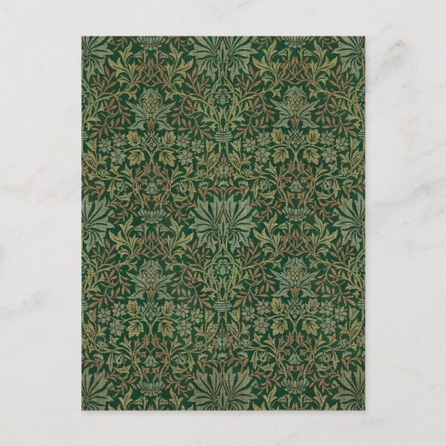 William Morris Flower Garden-Greens Postcard (Front)