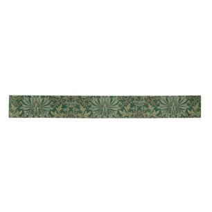 William Morris Flower Garden-Greens Satin Ribbon