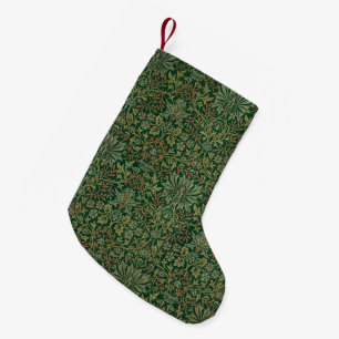 William Morris Flower Garden-Greens Small Christmas Stocking
